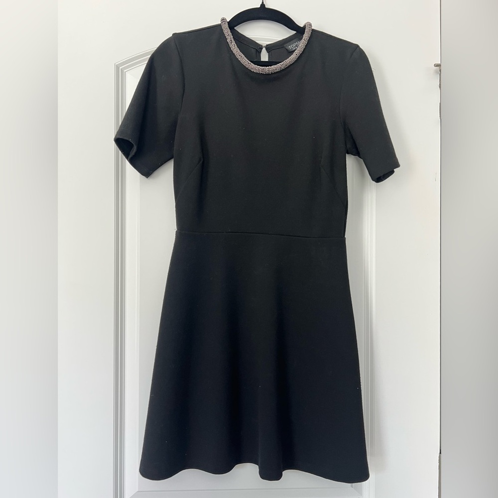 Topshop black mini dress, size 2